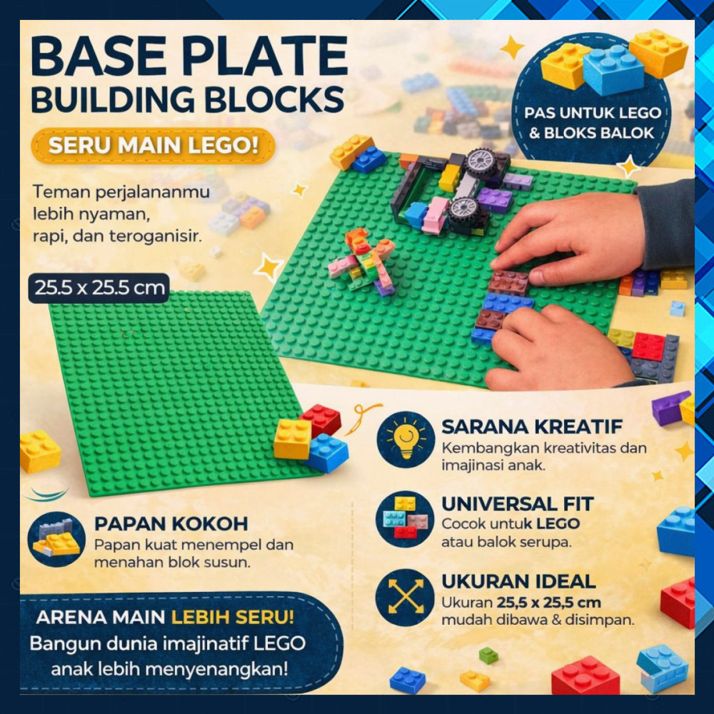 Base Plate Building Blocks 25.5 x 25.5 cm TY433