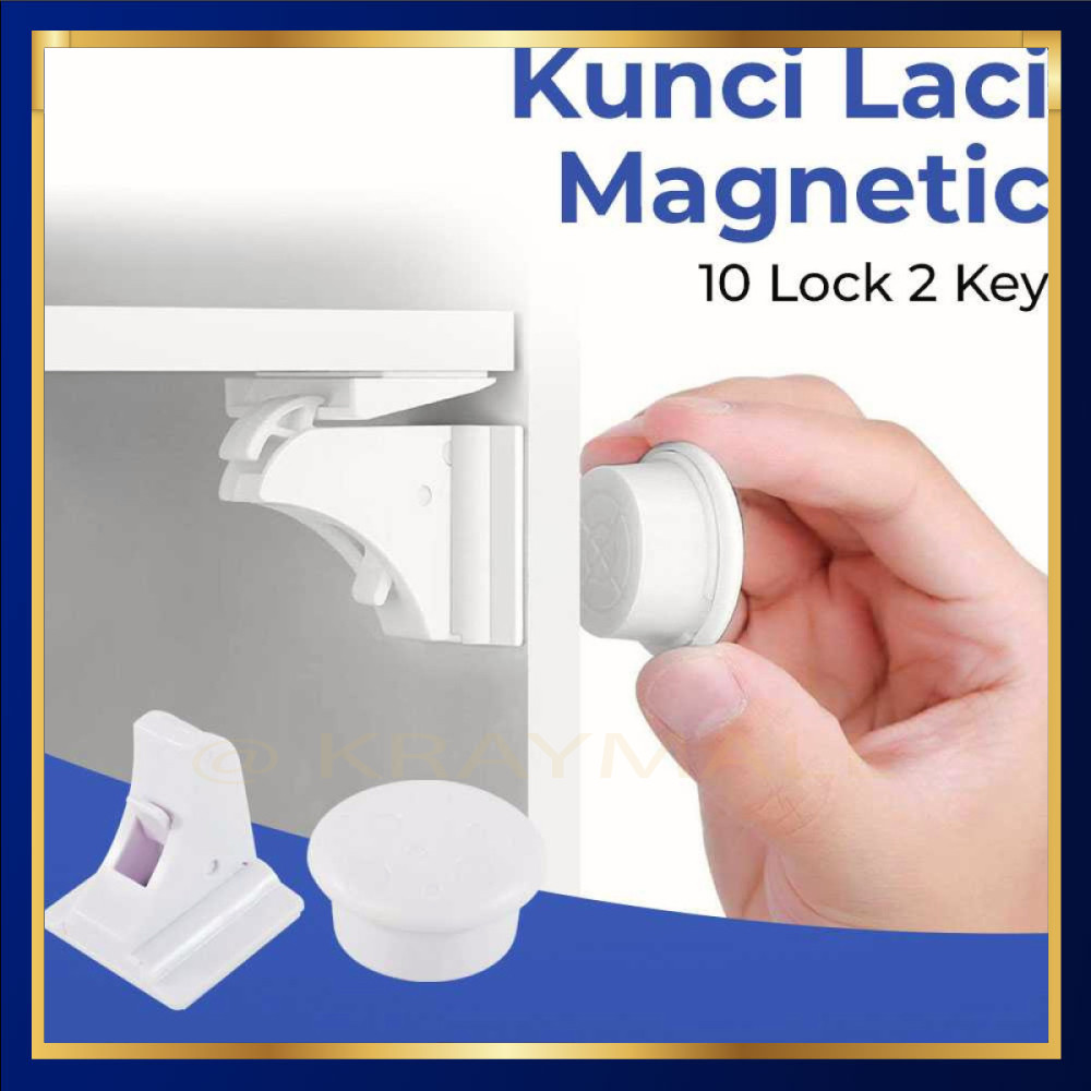 Kunci Laci Lemari Magnetic 10 Lock 2 Key - LK-002-KB
