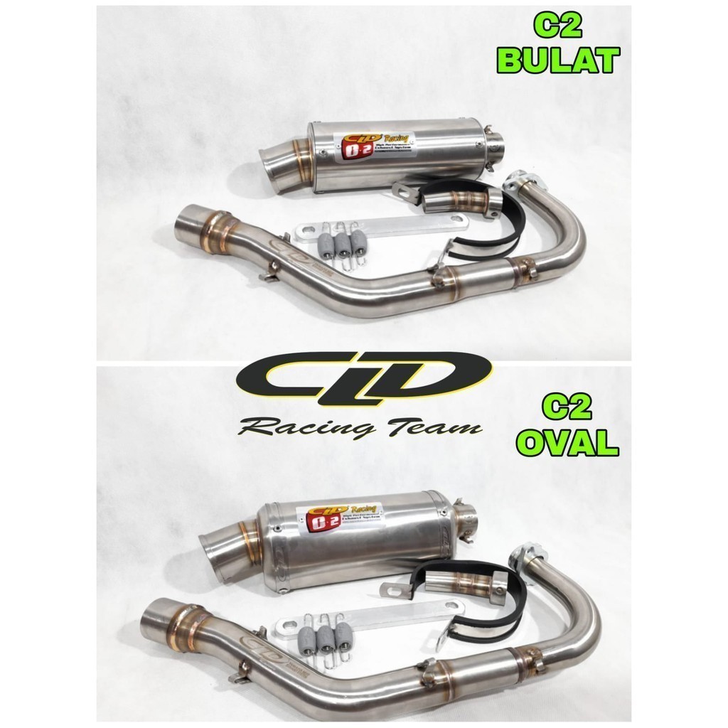 Knalpot Original CLD Type C2 Bulat C2 Oval Mio Nouvo Mio J Mio M3 Exhaust system RACING