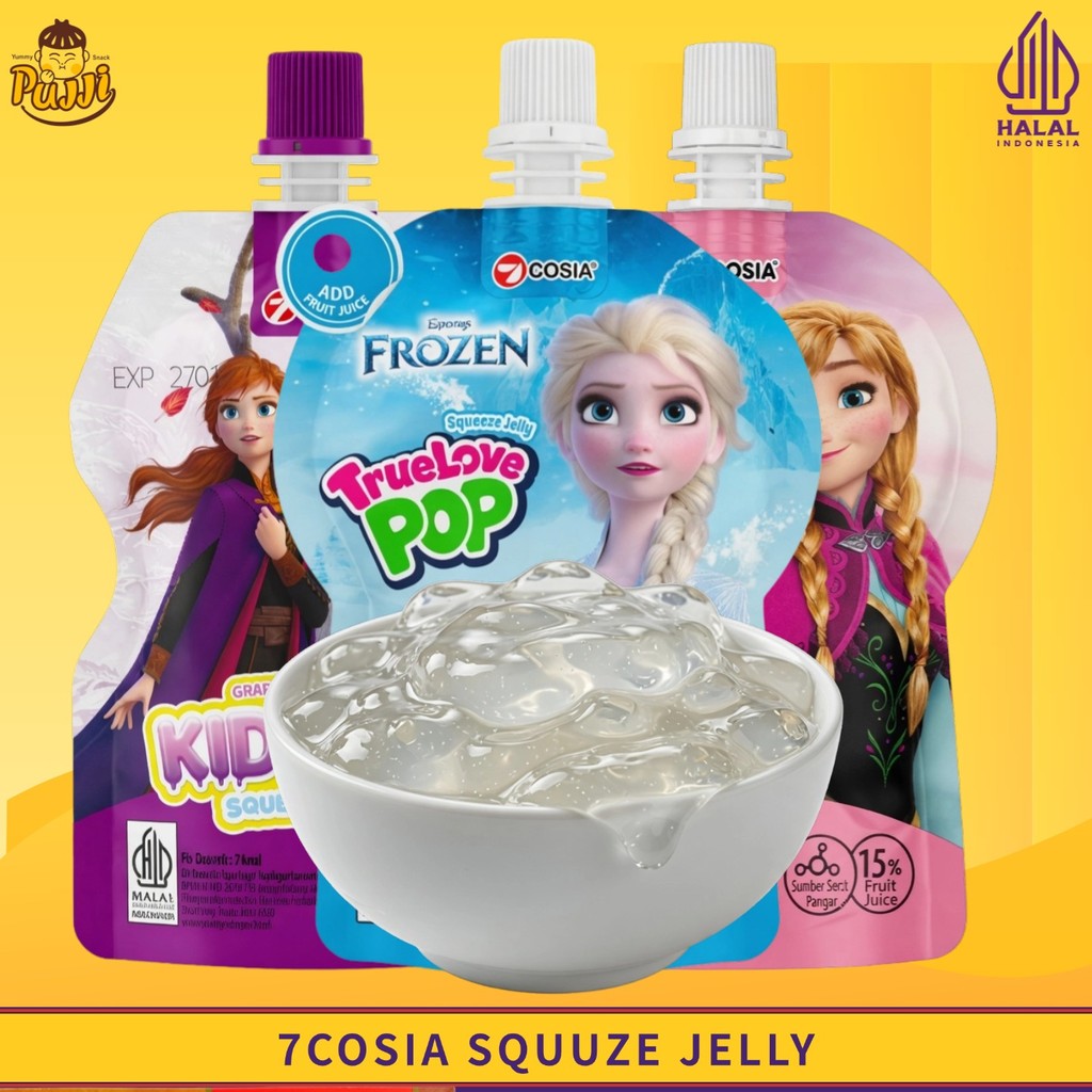 7COSIA Jelly Frozen | True Love | Kids Fun | Squeeze Jelly | Jely rasa buah | Karakter Frozen