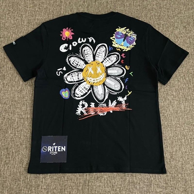 HOT Ricky Is Clown White Sunflower Tee Black Original / RickyisClown