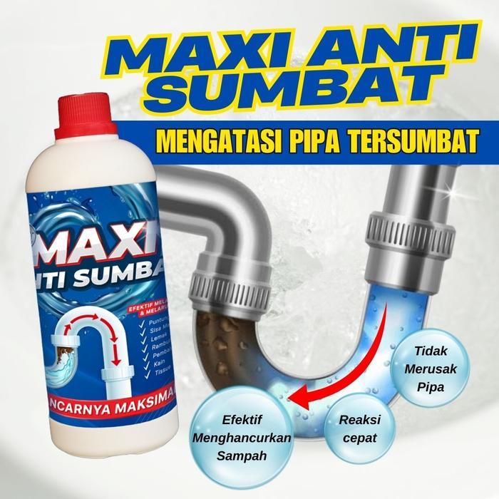 Maxi Anti Sumbat 700 gram - Soda api cair - Pembesih wc mampet - cairan pelancar pipa mampet - pelan