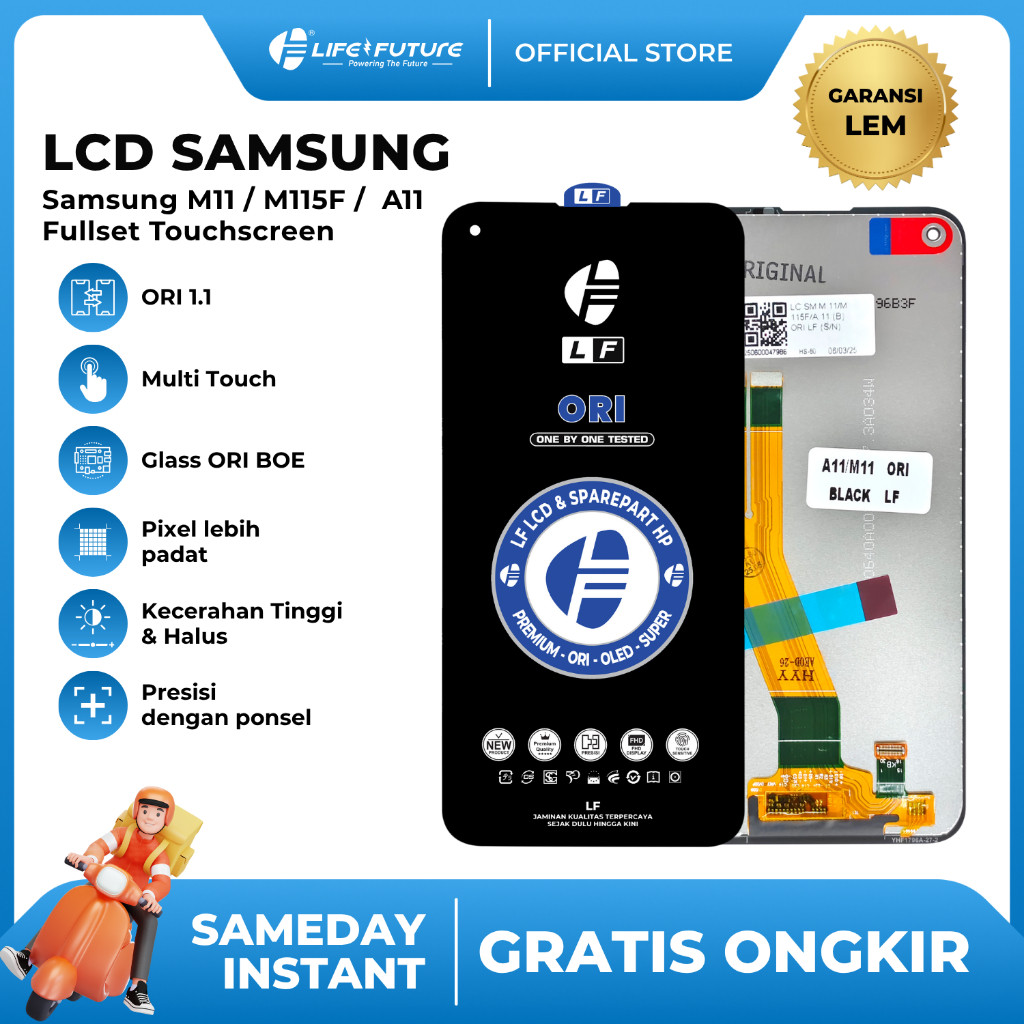 [LCD LIFE FUTURE] - (GARANSI LEM) LCD Samsung M11 / M115F /  A11 Fullset Touchscreen LCD LF GROSIR M