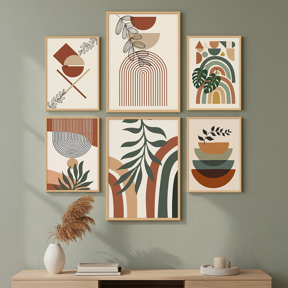 40 x 60 cm Lukisan Dinding Abstrak Natural Minimalis | Hiasan Dinding Premium untuk Dekorasi Rumah