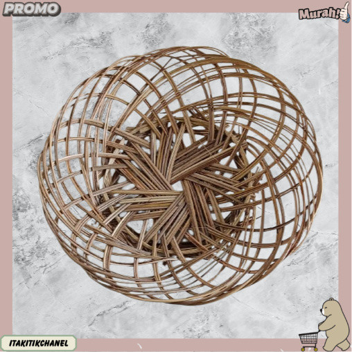 ITK Piring Anyaman / Piring Lidi Anyam Bambu/ Piring Makan Piring Rotan Piring Bambu / piring lidi a