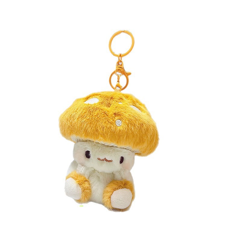 Gantungan kunci boneka jamur yang sangat lucu
