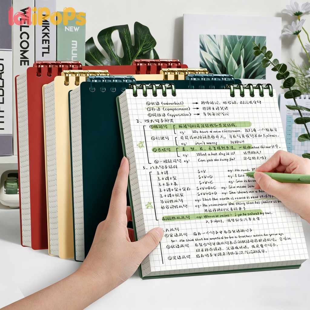 Notebook Buku B5 Flip Vertikal - Buku Binder B5 Tulis Sekolah Lucu Aesthetic, Binder 360 Derajat Not
