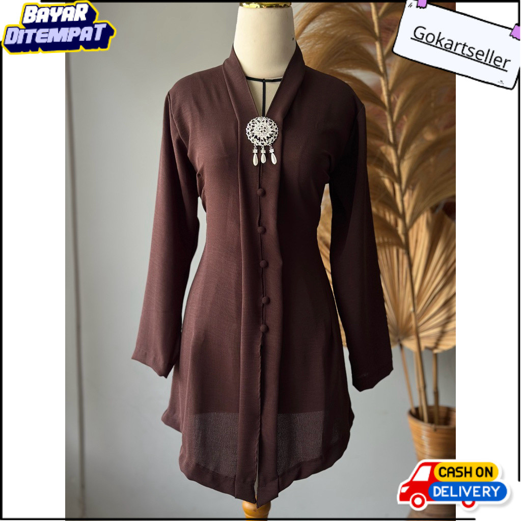 kebaya muslim modern/kebaya bali panjang/kebaya panjang untuk hijab GKS