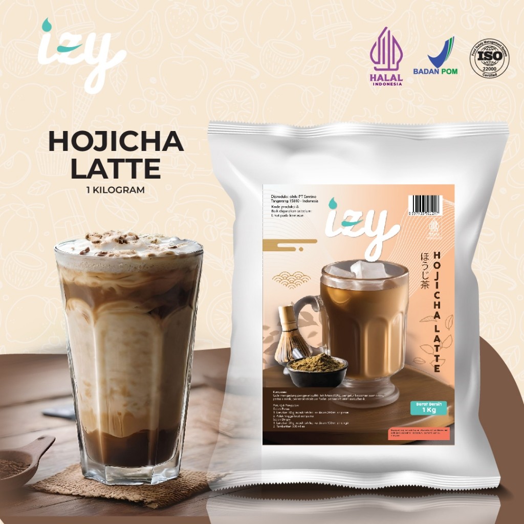 Izy Powder Drink Hojicha Latte  - Bubuk Minuman Hojicha Susu