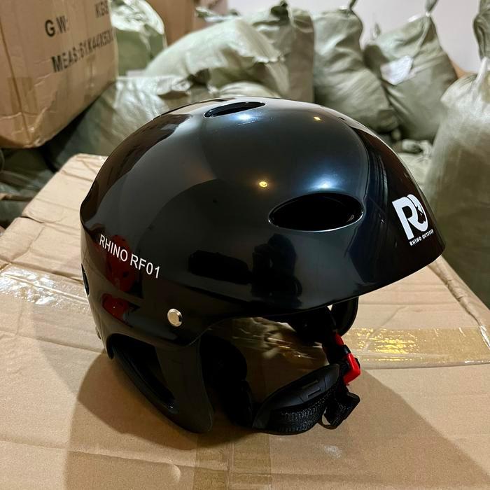helm safety rafting arung jeram outbound skateboard light comportable - Hitam