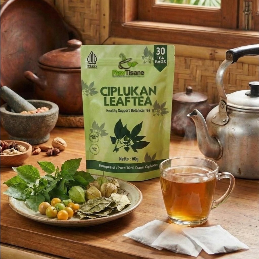 Ciplukan Leaf Tea : Teh Daun Ciplukan / Teh Celup Daun Ciplukan Isi 30 Tea Bag