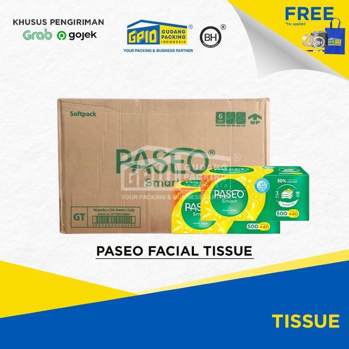 (GOSEND/GRAB) PASEO - Tissue Smart Facial 250 Sheets 2 Ply - Dus