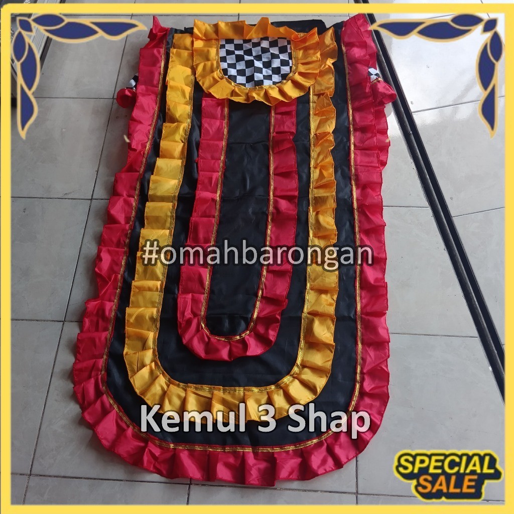 Kemul Barongan Anak SD Pentas Dewasa Warna Biru Hitam Merah Kuning Hijau BEST PRODUK 
