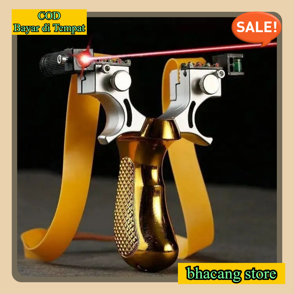 Ketapel 1Set Lengkap  SYQT Big Power Ketapel Tactical Slingshotwith Laser Sight