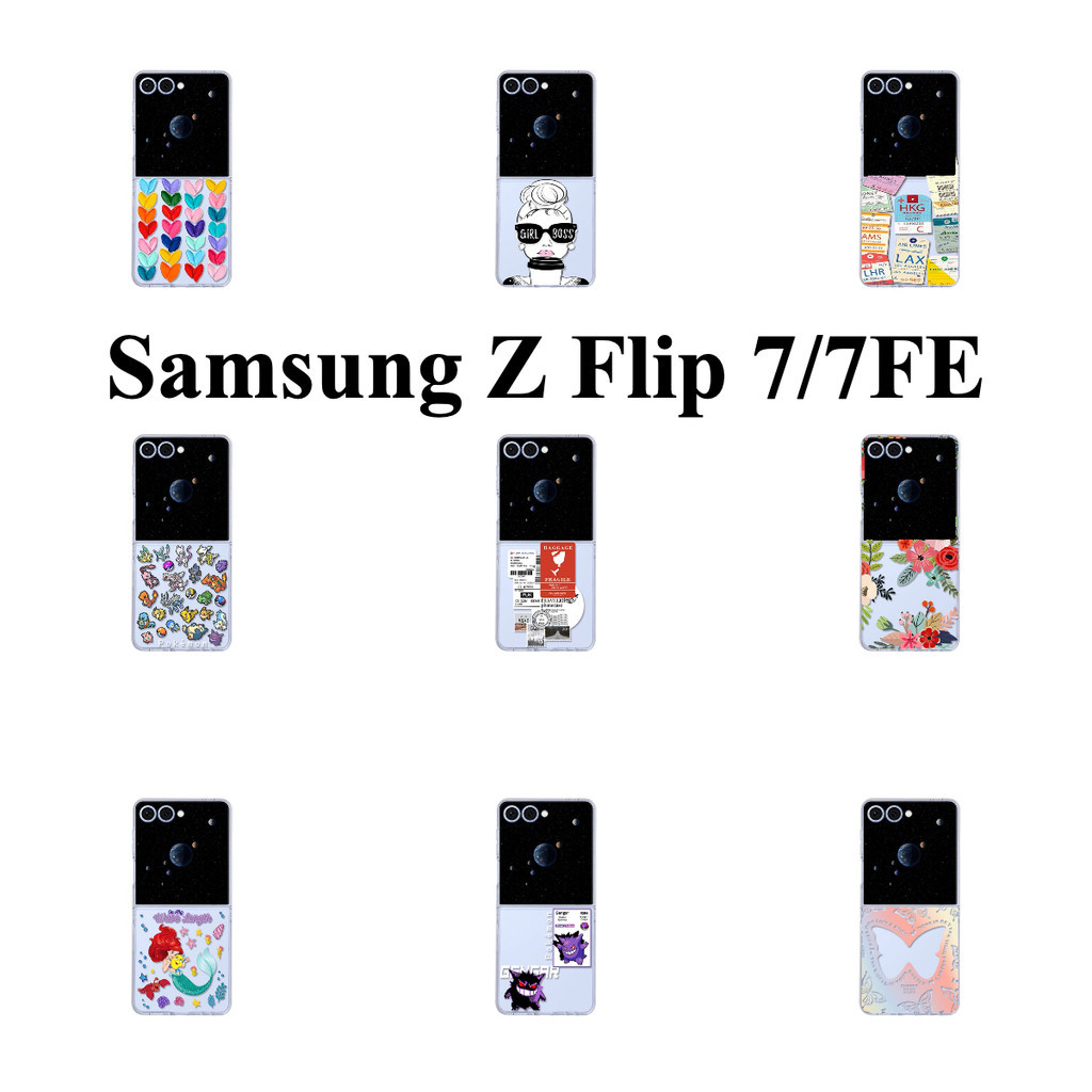 Flip7 Samsung Galaxy Z Flip7FE casing keras kartun putri duyung Casing Samsung Galaxy Z Flip 7FE Fli