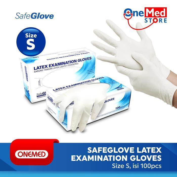 SAFEGLOVE - Sarung Tangan Latex Exam Safeglove Ekonomis - S Cleaning - Sarung Tangan