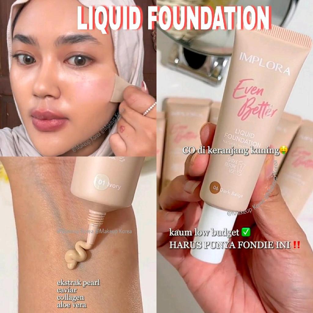IMPLORA Matte Foundation Oil Control Makeup Glowing Tahan Lama dan Anti Air