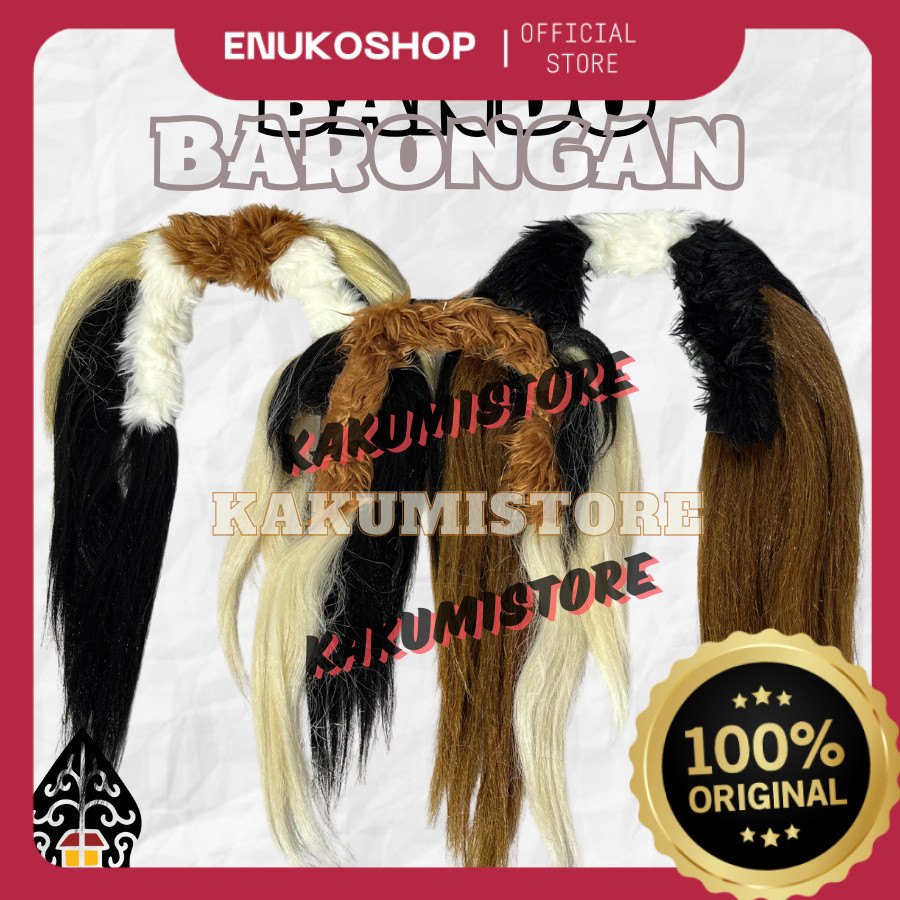 Bando Barongan Rambut Sintetis Rambut Barongan Pentas BR