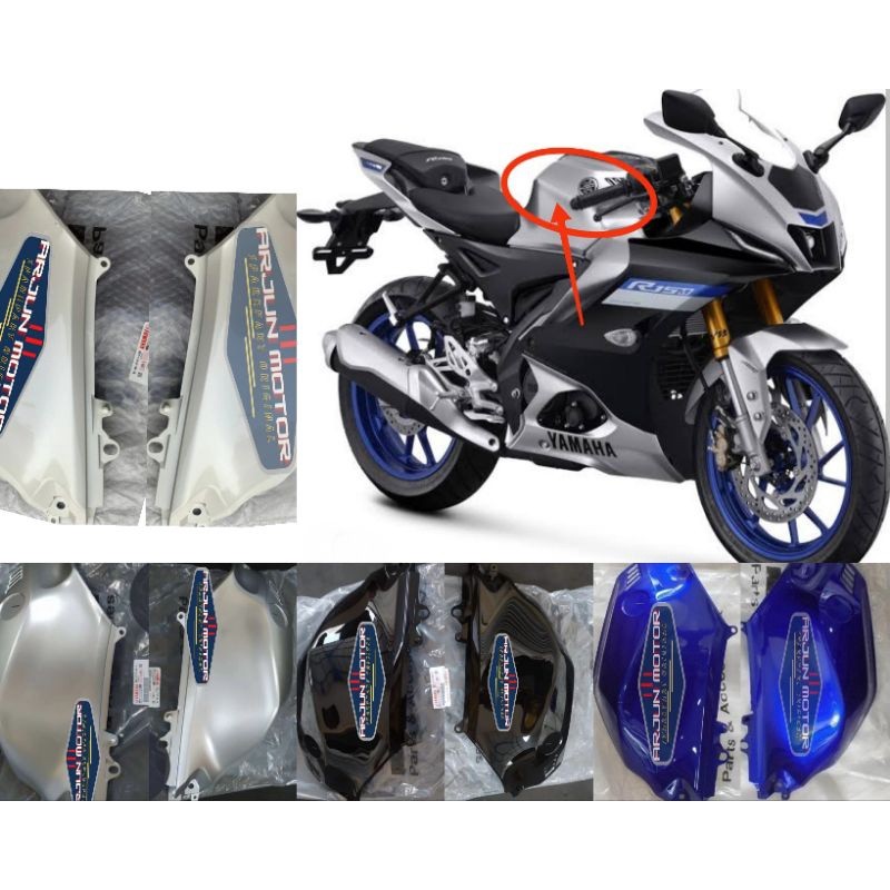COVER SIDE 1&2 COVER TANGKI KONDOM TANGKI KANAN KIRI NEW R15 V4 R15 M ORIGINAL YAMAHA