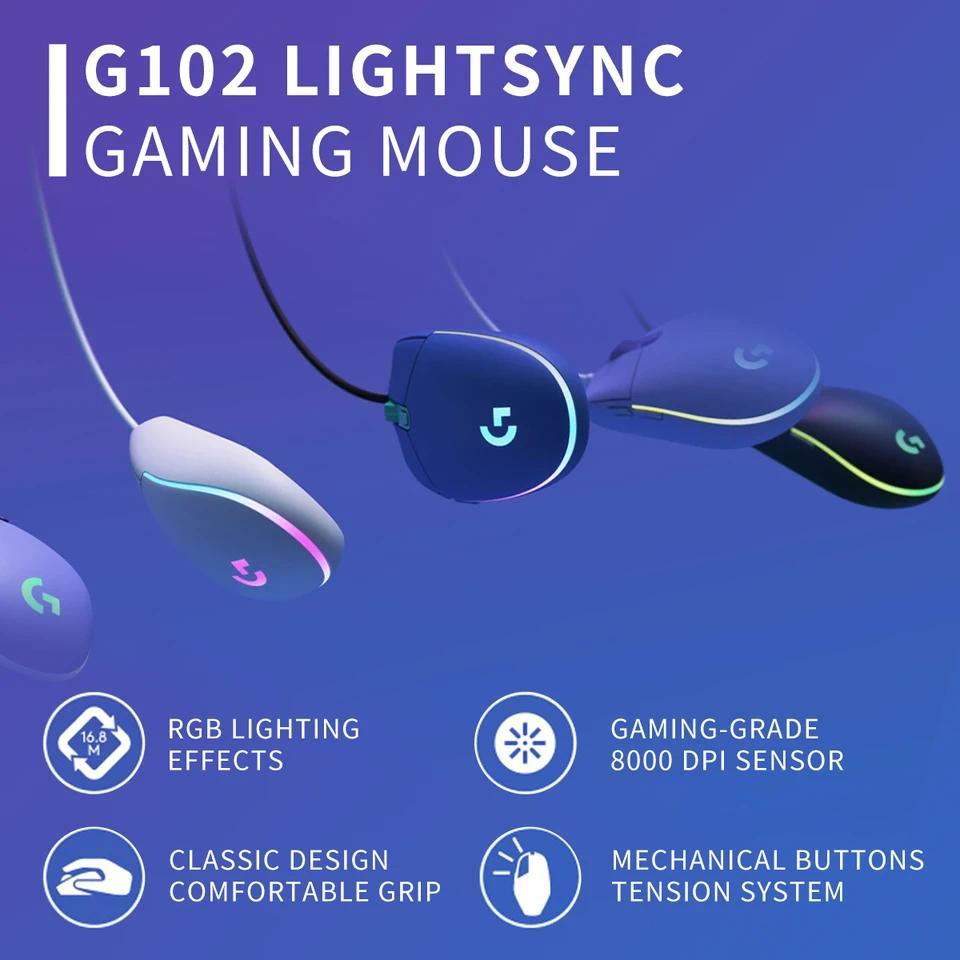 Logitech G102/G203 second-generation wired gaming mouse, office gaming universal mouse G304/G205 wir