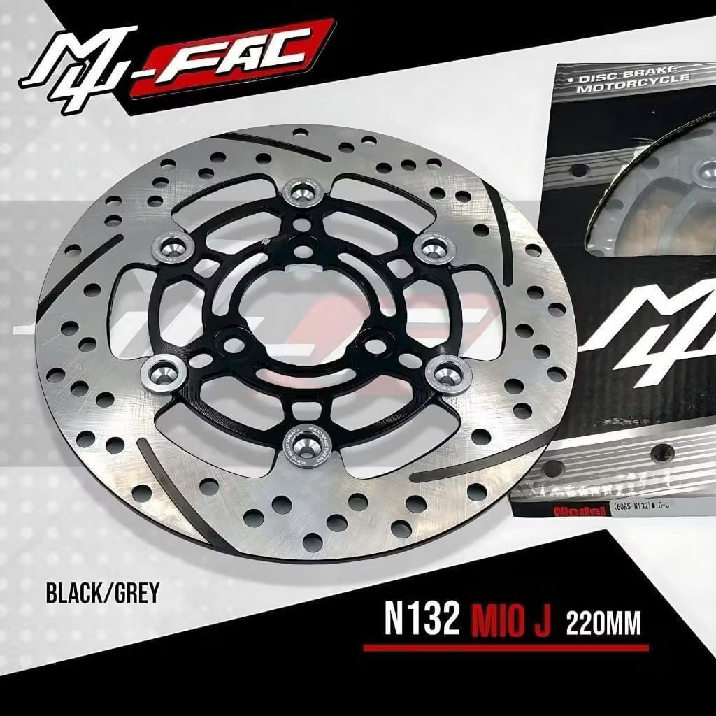 Piringan Cakram / Disc Brake Ukuran 220mm Model Garis Floating Baut 3 – Motor Mio J , Mio GT , Mio S