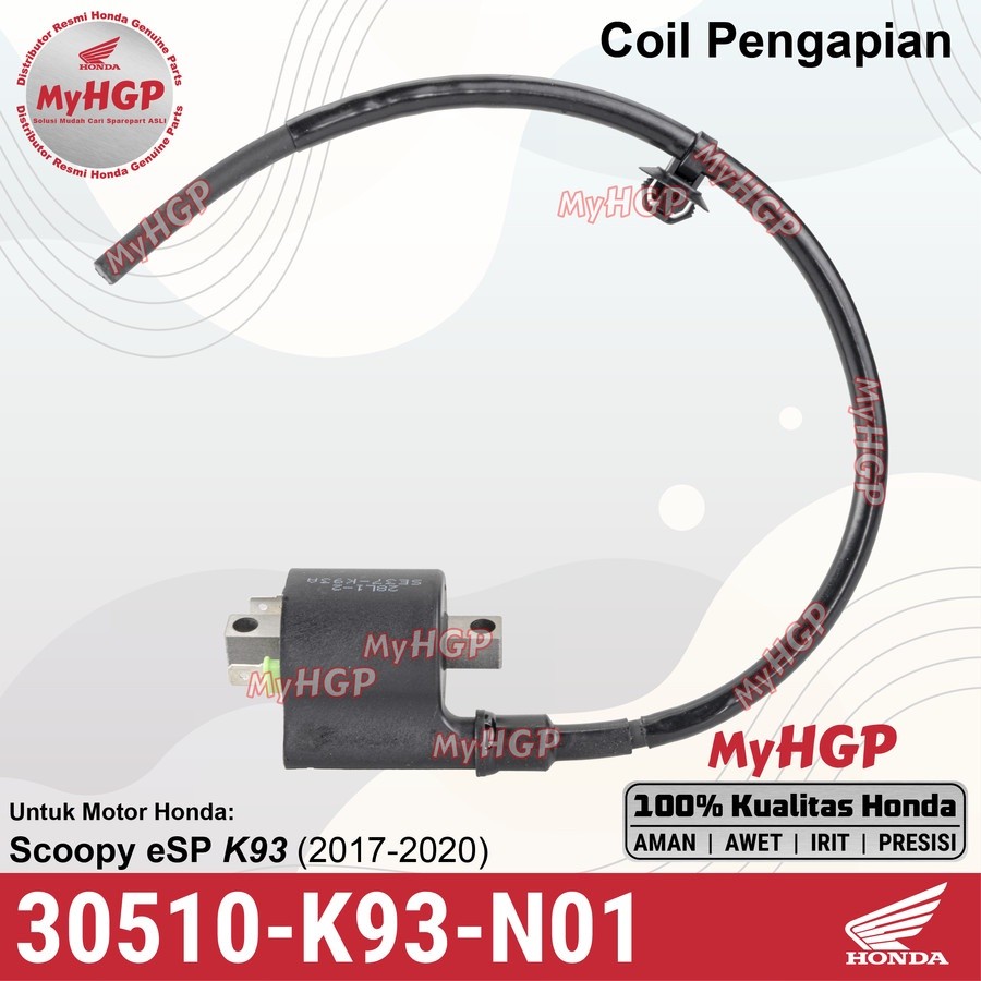 30510K93N01 - Coil Ignition - Scoopy K93 Ban Donat Ring 12 R12 Kuil Koil Pengapian Busi 30510-K93-N0