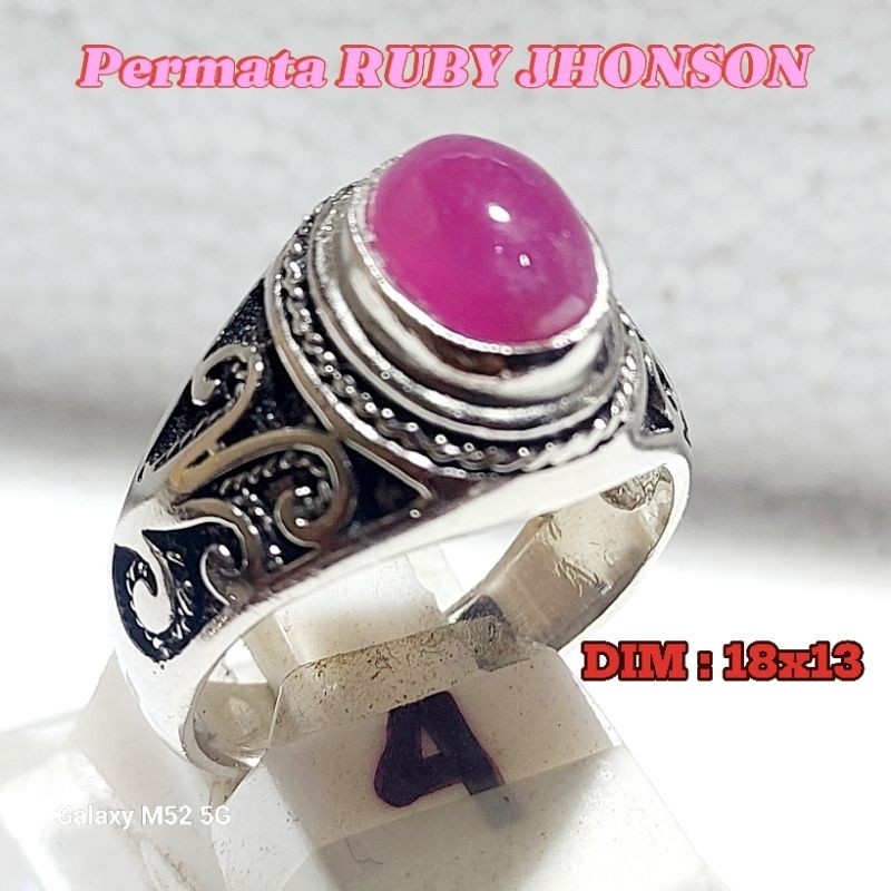 Cincin Permata RUBY Jhonson Afrika Natural rafi permata