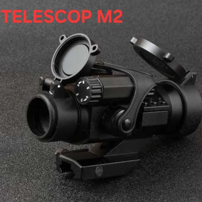 Teropong Red Dot M2 Sight Telescope Airsoft Sniper Scope Redot Lampu LED