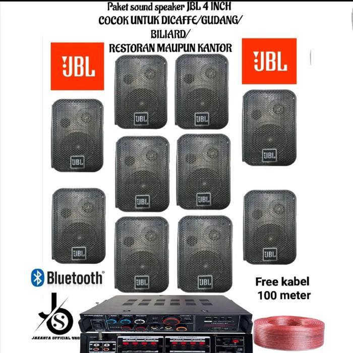 Paket sound caffe speaker 4 inch JBL 10 titik