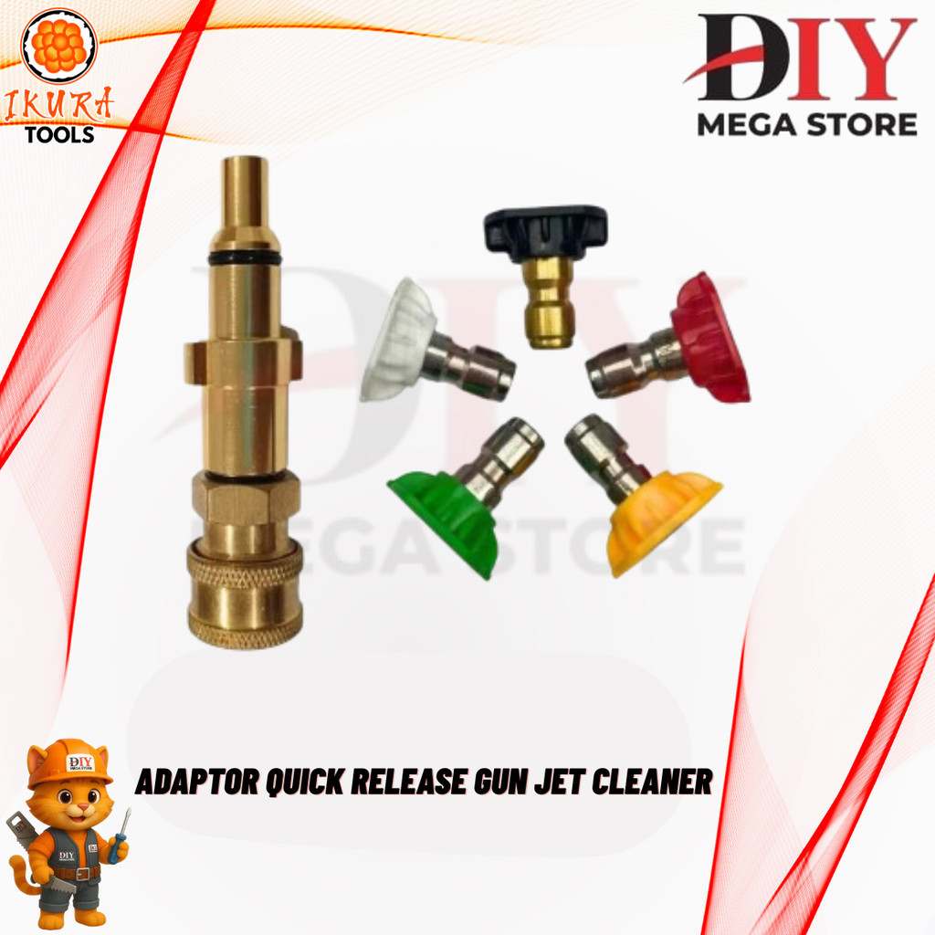 Ikura Tools Sambungan Adaptor Quick Release Jet Cleaner Anlu QL1200 KYODO 80 VGS70 MATRIX HPW70 MORR
