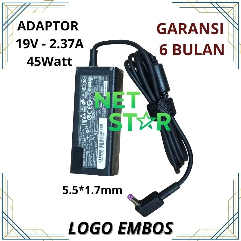 Adaptor Charger Acer Aspire 3 A314-32 A314-32-C3X0 45W Embos -NSTAR