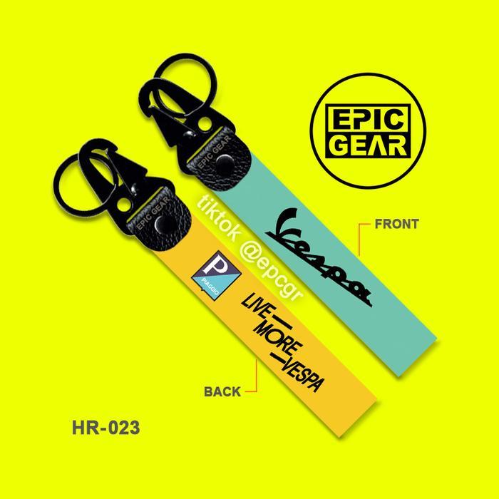 PROMO GANTUNGAN KUNCI LIVE MORE VESPA KEYCHAIN SEPEDA MOTOR PREMIUM AKSESORIS PIAGGIO LIVE MORE VESP