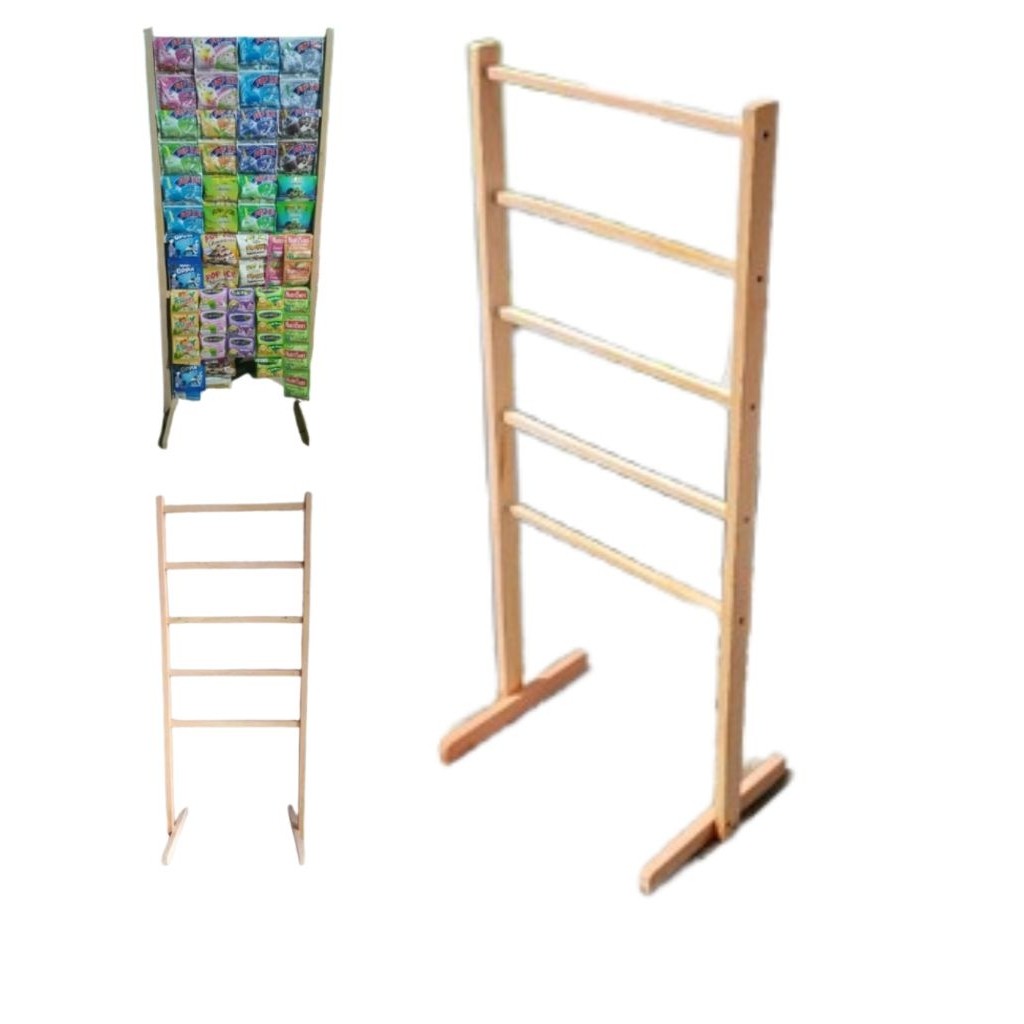 Rak Chiki Rak Warung Rak Rencengan Jajanan Rak Kayu Berdiri Aesthetic ANAK ANAK