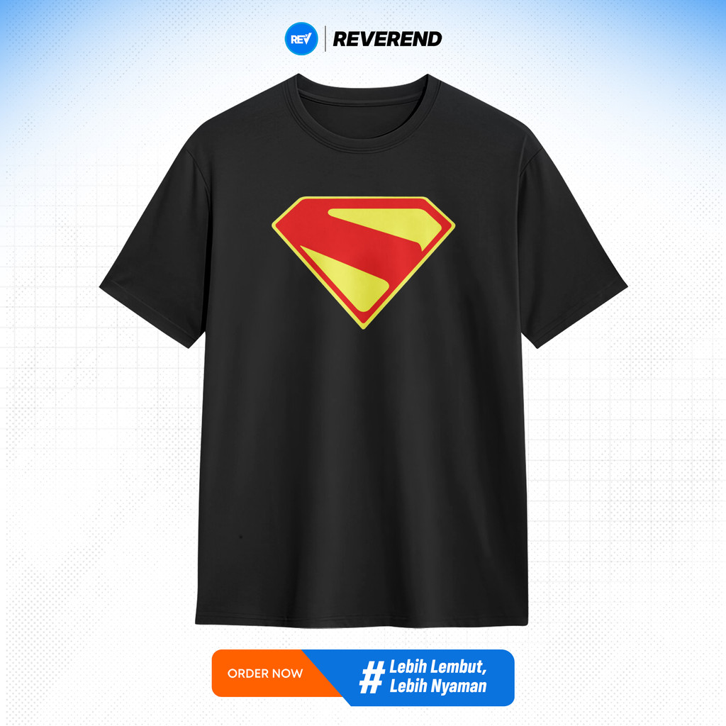 Kaos SUPERMAN Logo Film 2025 Baju Superhero Premium T-Shirt Anak Dewasa Cotton Combed 24s