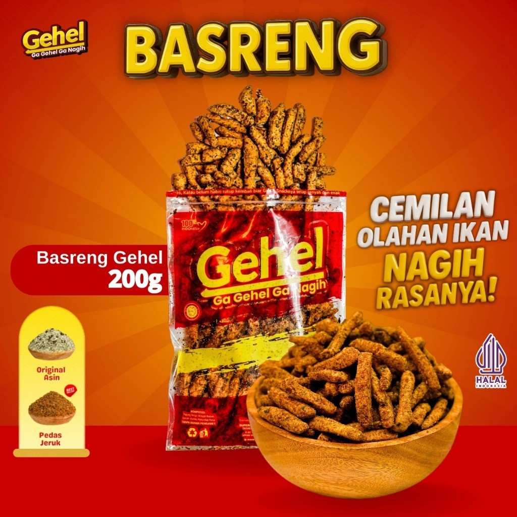 Gehel Basreng 200gr  - Makanan Ringan