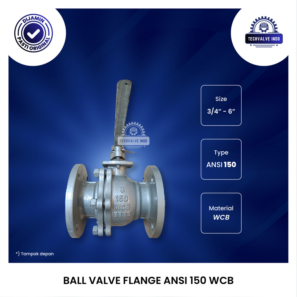 BALL VALVE 1 1/4" INCH TYPE FLANGE WCB ANSI 150 ORIGINAL T1636