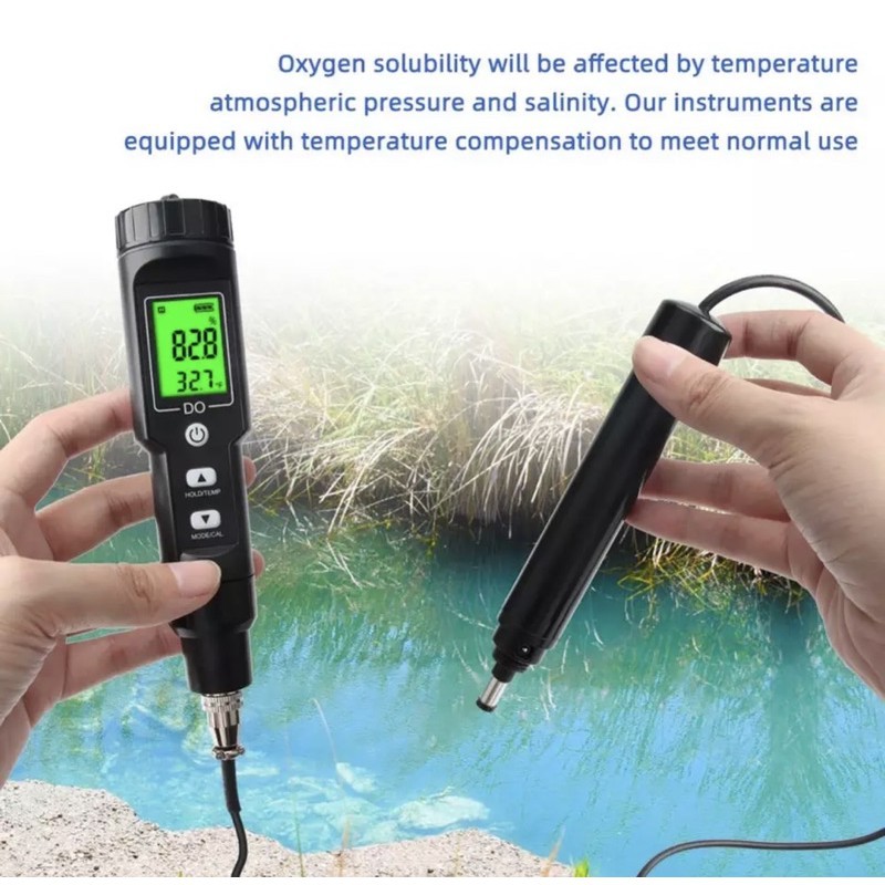 Tester Detektor Kadar Oksigen Terlarut Backlight DO9100A Dissolved Oxygen Meter Water Quality