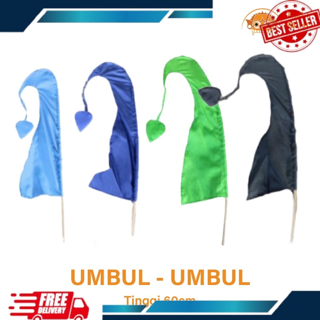 UMBUL UMBUL 60 CM - UMBUL UMBUL BALI - BENDERA BALI - PENJOR BALI - PENJOR KAIN - Penjor Mini Bali -