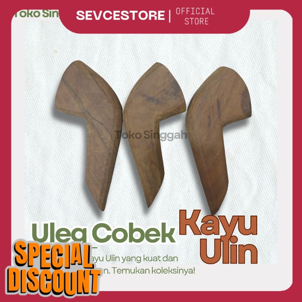 Uleg Cobek Kayu Ulin Asli Kalimantan dan Kayu Nangka – Diameter 17 cm | Ulek Tahan Lama Kokoh & Rama