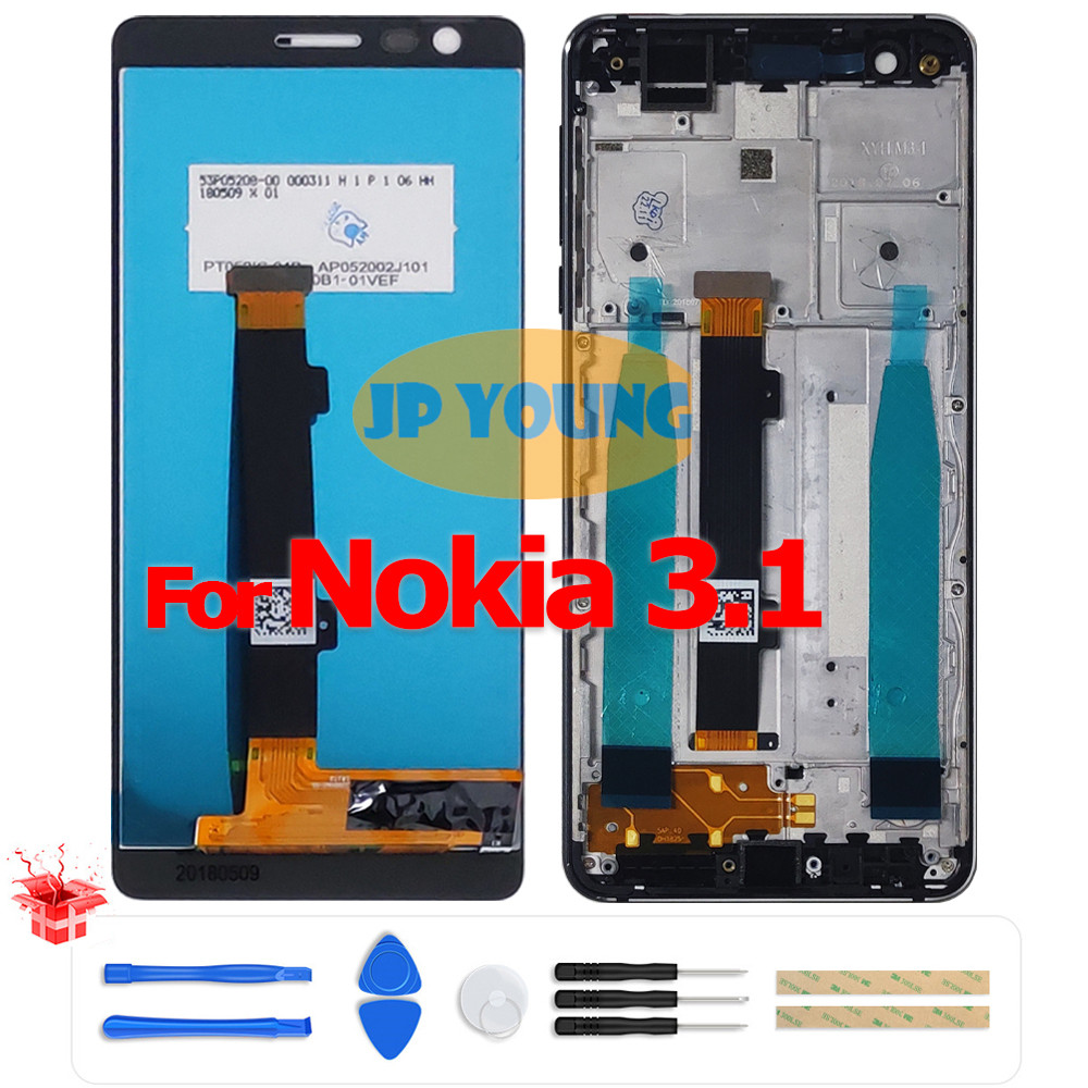 Original 5.2" LCD Tou Screen gitizer Assembly with Frame for Nokia 3.1 TA-1049/TA-1057/TA-1063/TA-10