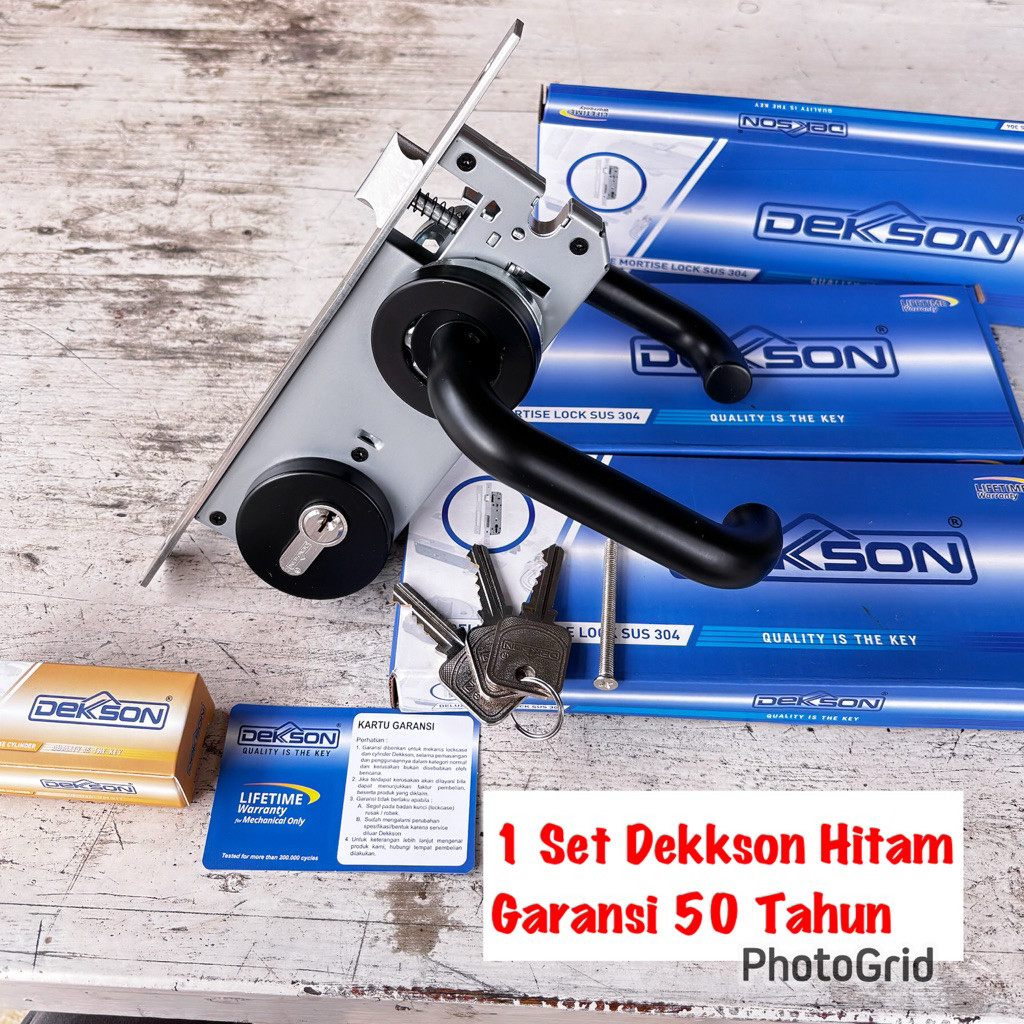 (Tadika shop) Kunci Handle Pintu Dekkson kunci pintu dekson dekkson handle blackmatte sus 304 + body