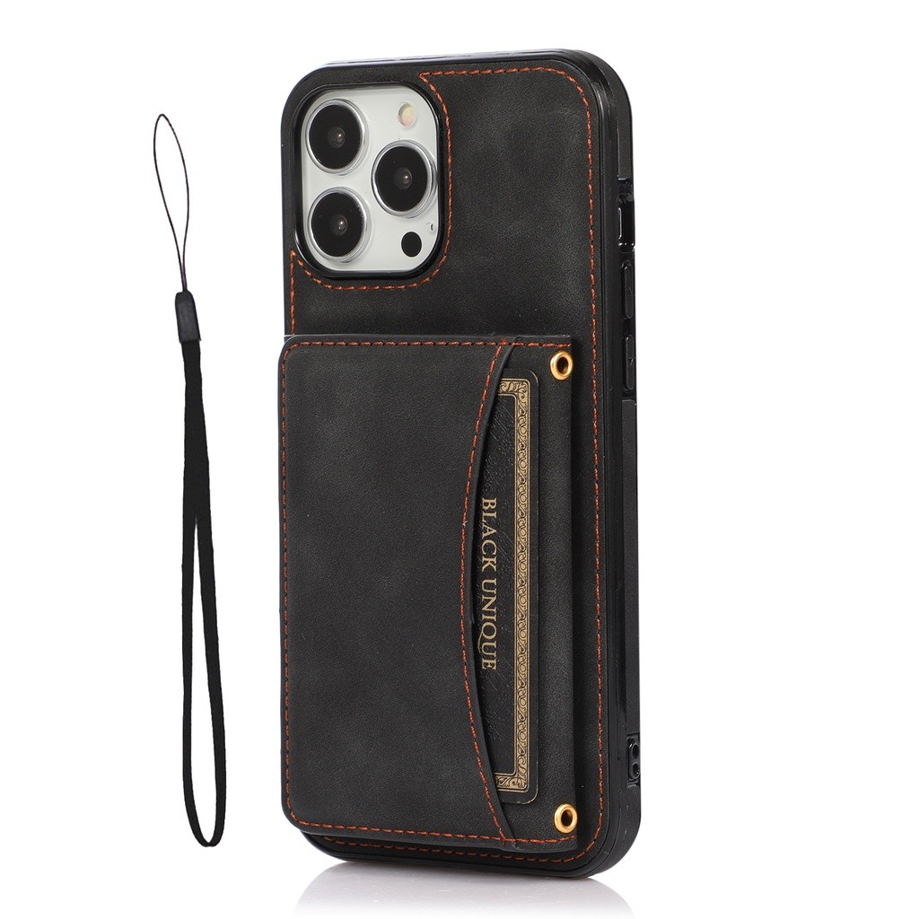 Casing Ponsel Dompet Flip Retro untuk iPhone 15 14 13 12 Mini 11 Pro XS Max XR X 7 Plus SE 2 3 Tempa