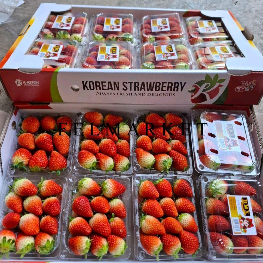 Buah Strawberry Korea Fresh Import / Strawberry Korea 250 gr / 1 Pack
