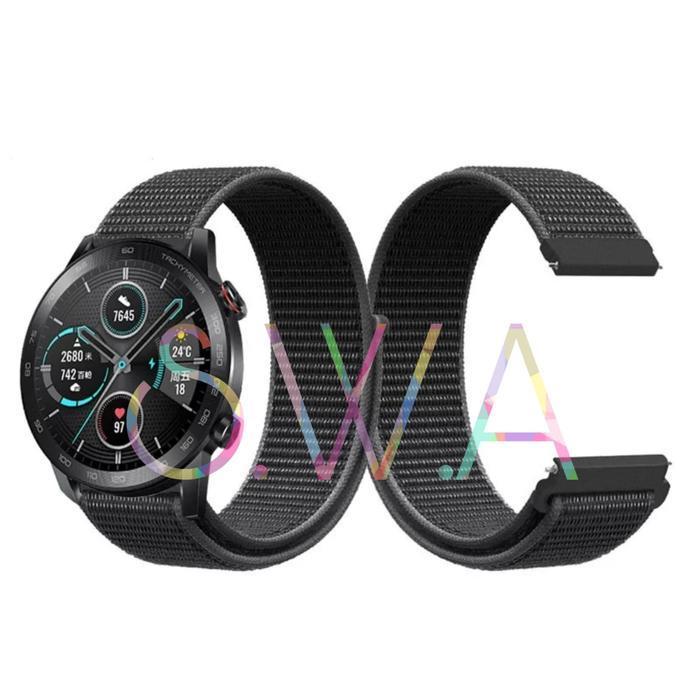 Honor Magic Watch 2 46mm Strap Nylon Nilon Woven Watch Band Tali Jam rtg - Hitam