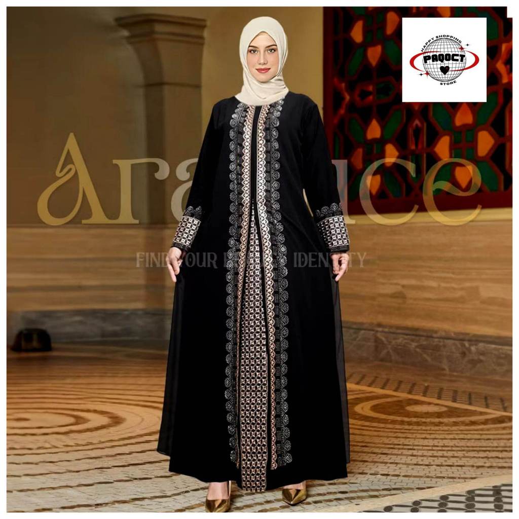 Gamis Abaya Turkey Hitam Turki - Gamis Pesta Wanita Dubai Mewah Elegan