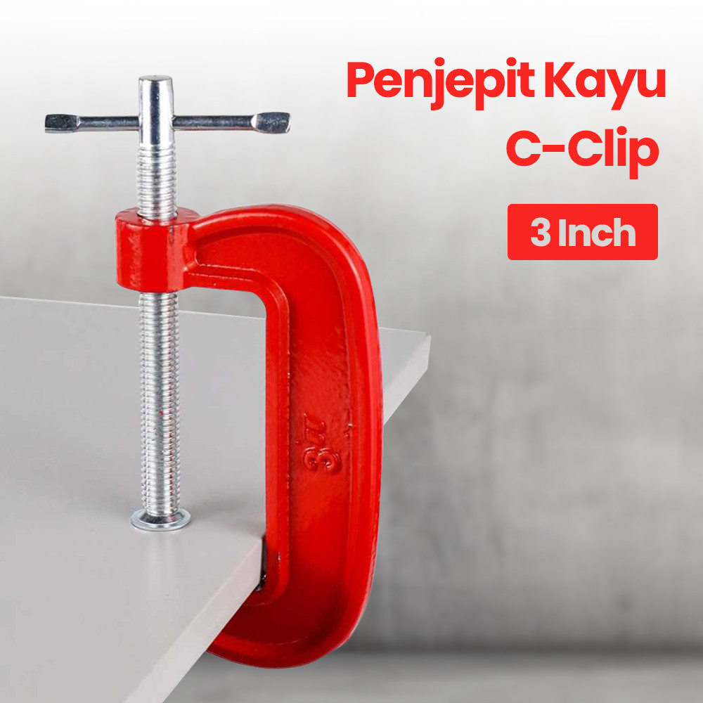 Taffware Penjepit Kayu C-Clip Clamp Woodworking Carpentry Gadgets 3 Inch - G3