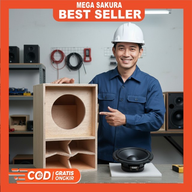 [MODEL BARU] Box Speaker CBS Nogosari 6" Premium - Finishing Cat Tekstur Anti Air
