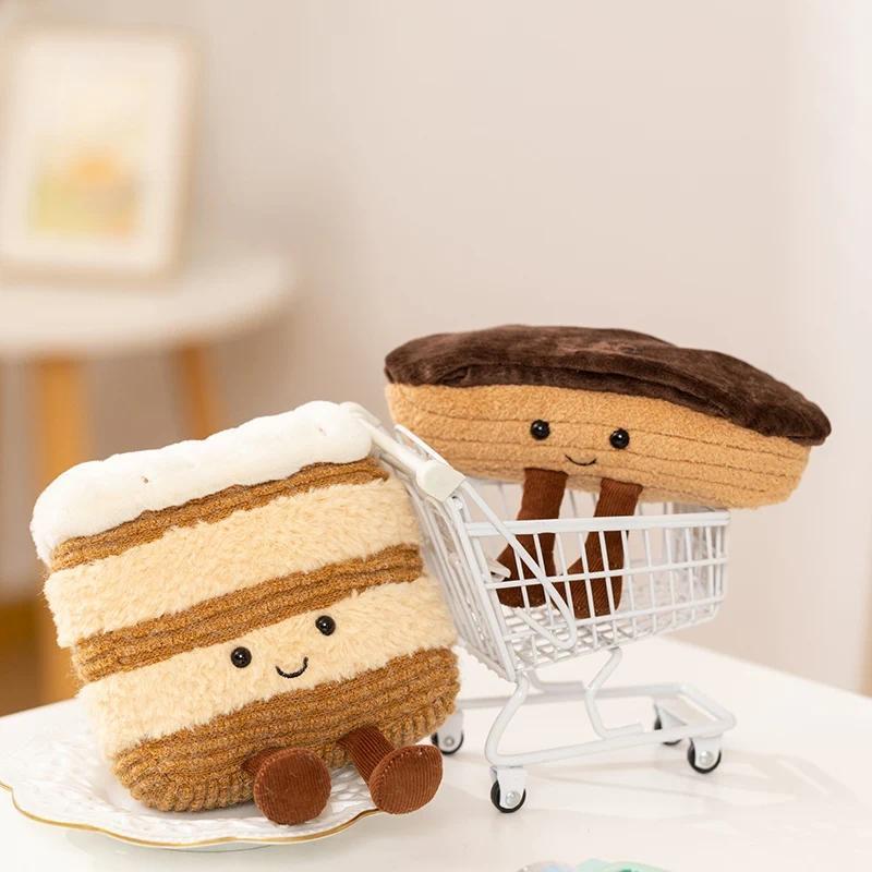 Bakery Plush Cake/Toast/Puff/Napoleon Stuffed Toys Ultra-Soft Kawaii Bread Pastry Gift for Fooes Kid