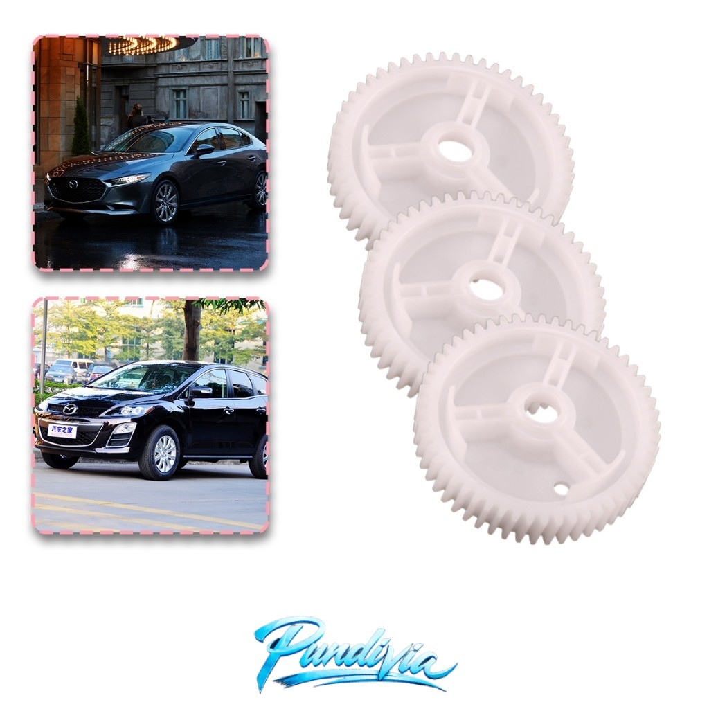 PUNDIVIA Roda gigi mekanis putih Gear Regulator Motor Power Window Mazda Barang Putih 53 Gigi