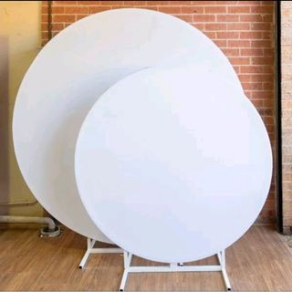 Akrilik Lingkaran Bulat Warna Putih Susu Diameter 30 - 60 cm